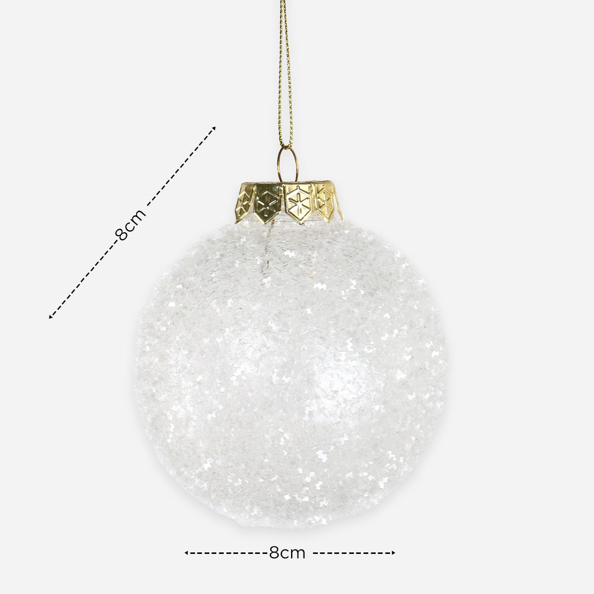 SM Home Christmas Ball with Pattern (Clear) - 8cm