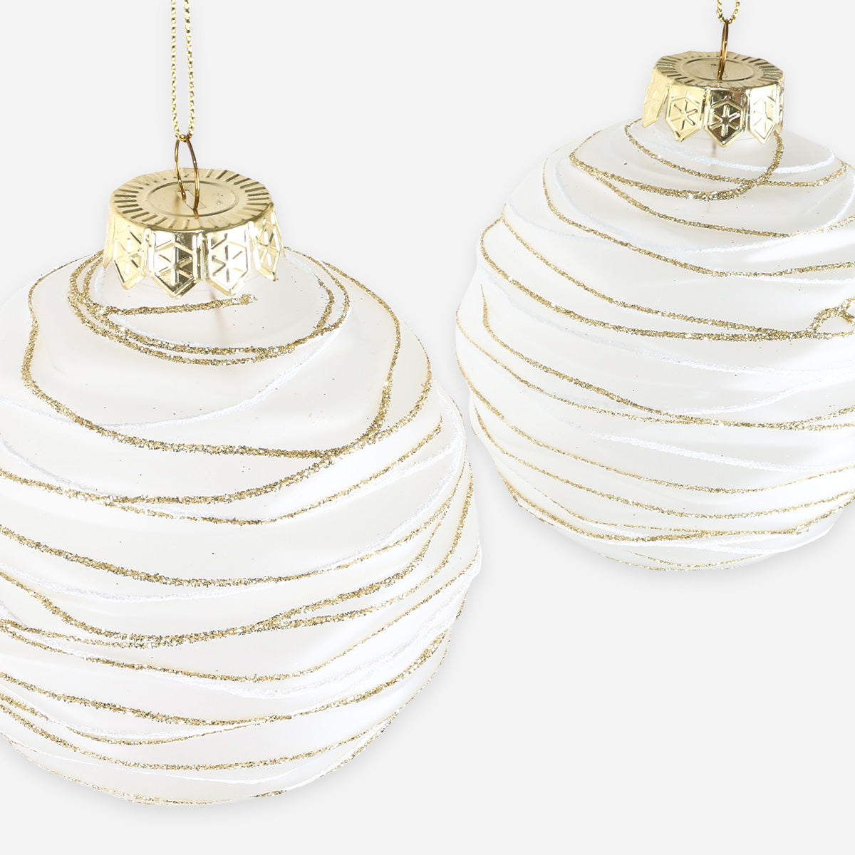 SM Home Christmas Matt Ball with Pattern (Clear) - 10cm