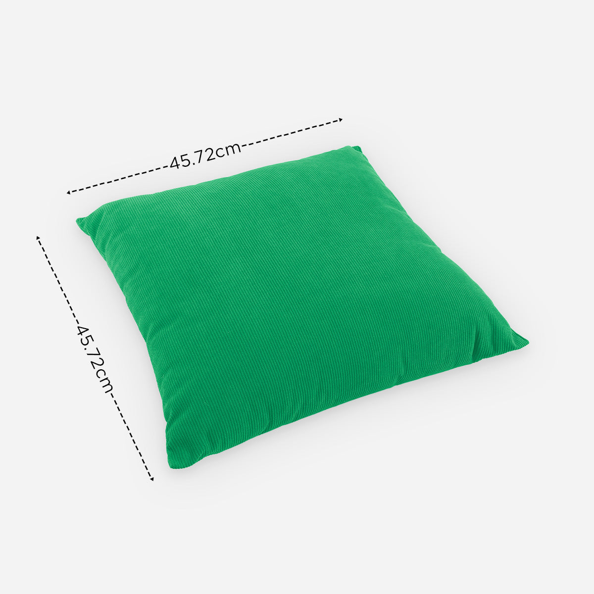 SM Home Christmas Corduroy Throw Pillow (Green) - 18x18in.