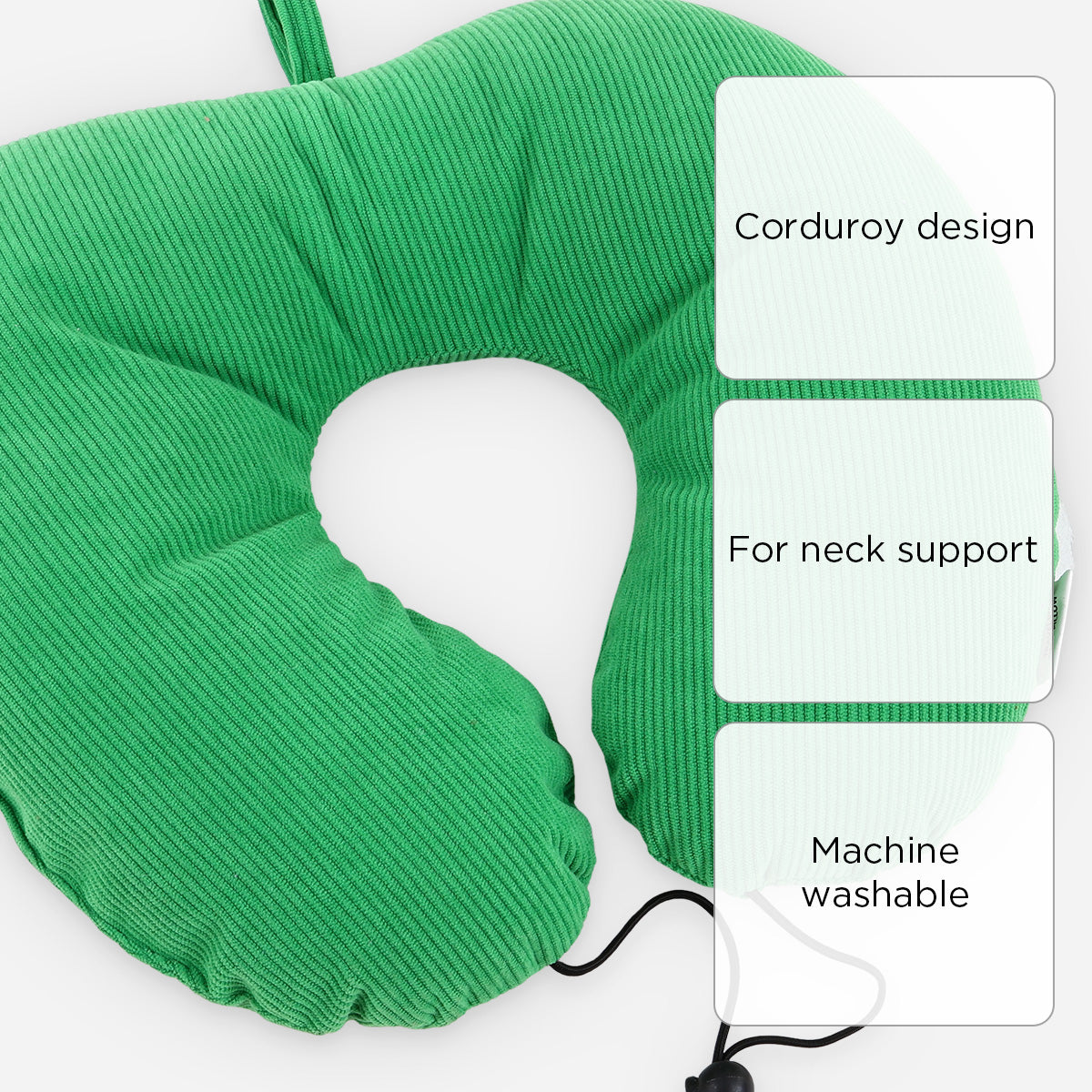 SM Home Christmas Corduroy Neck Pillow - Green