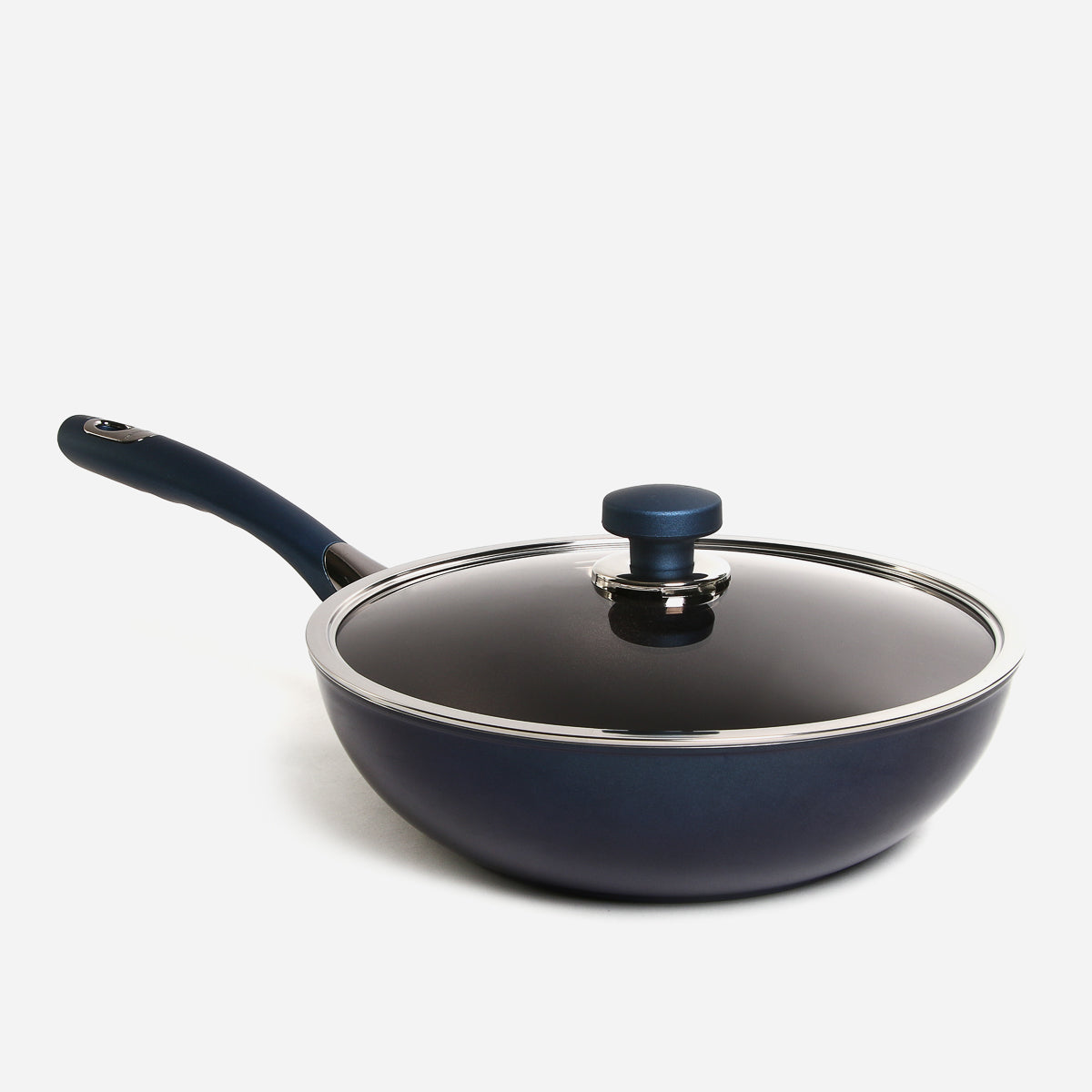 Happycall Classic Titanium IH Wok Pan With Glass Lid H3900-0412 - 28cm