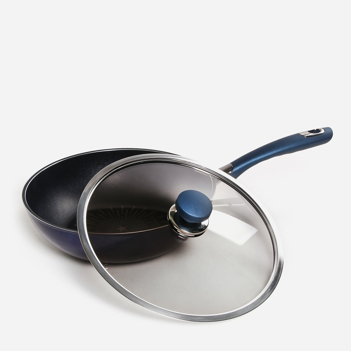 Happycall Classic Titanium IH Wok Pan With Glass Lid H3900-0412 - 28cm