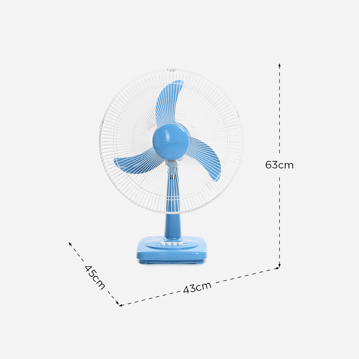Dowell Banana Blade Desk Fan 612b (Blue) - 16inch