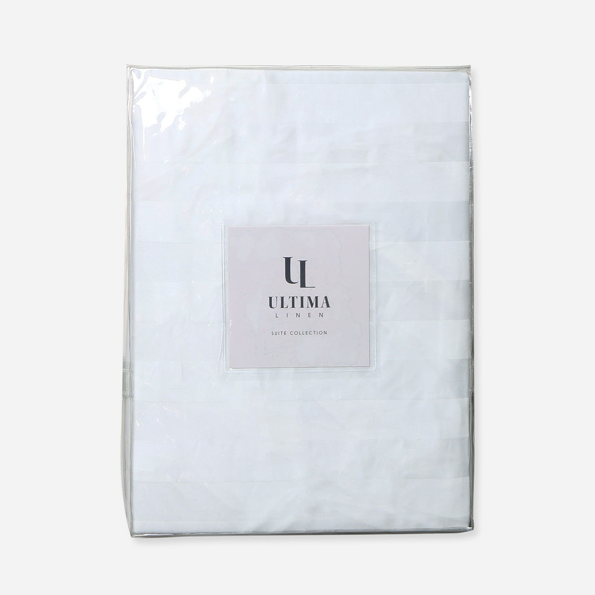 Ultima Linen Suite Collection Jacquard Duvet Cover (White) - Twin