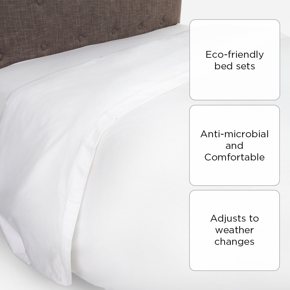 Ultima Linen Green Living Bamboo Duvet (White) - 86x92in