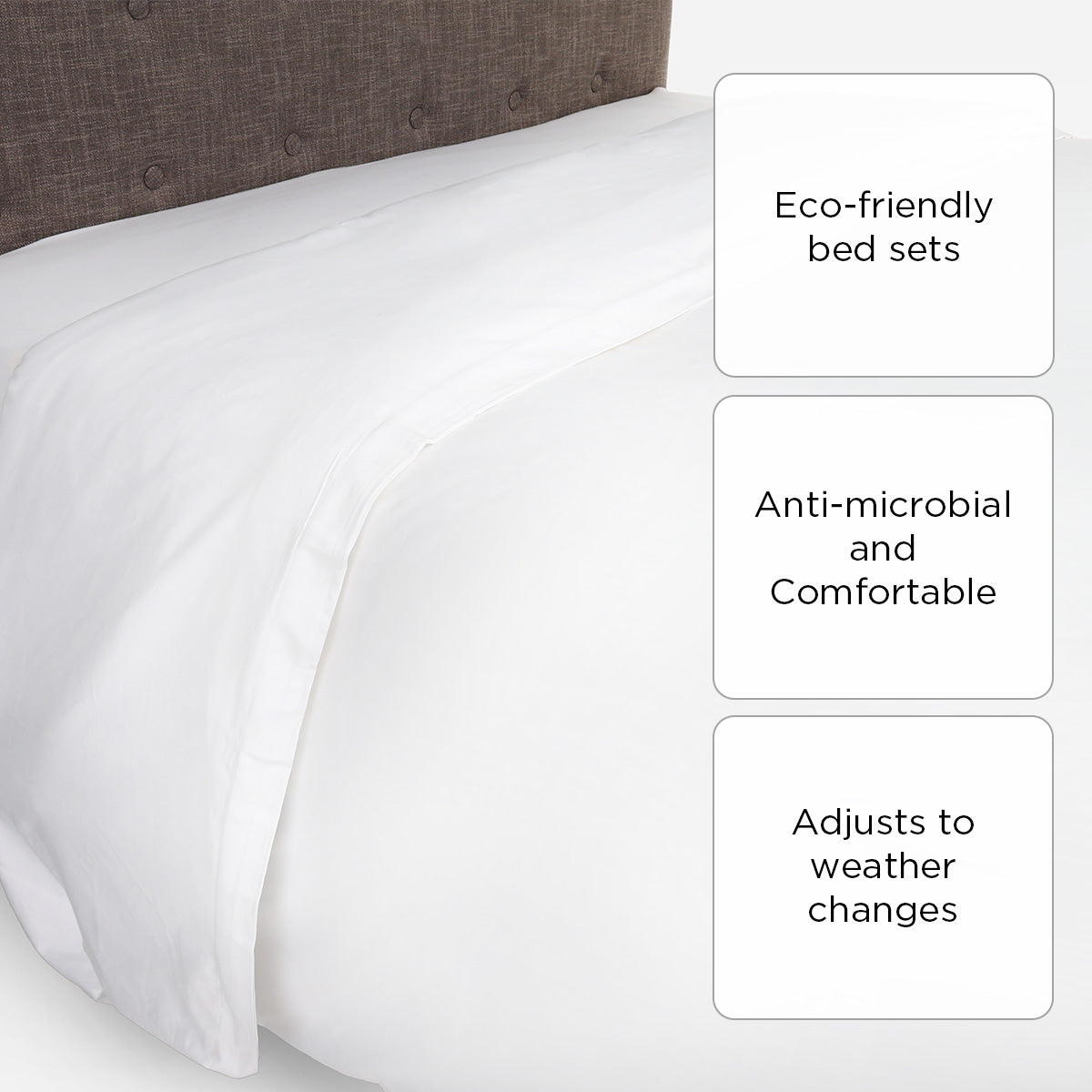 Ultima Linen Green Living Bamboo Duvet Cover (White) - 94x100in