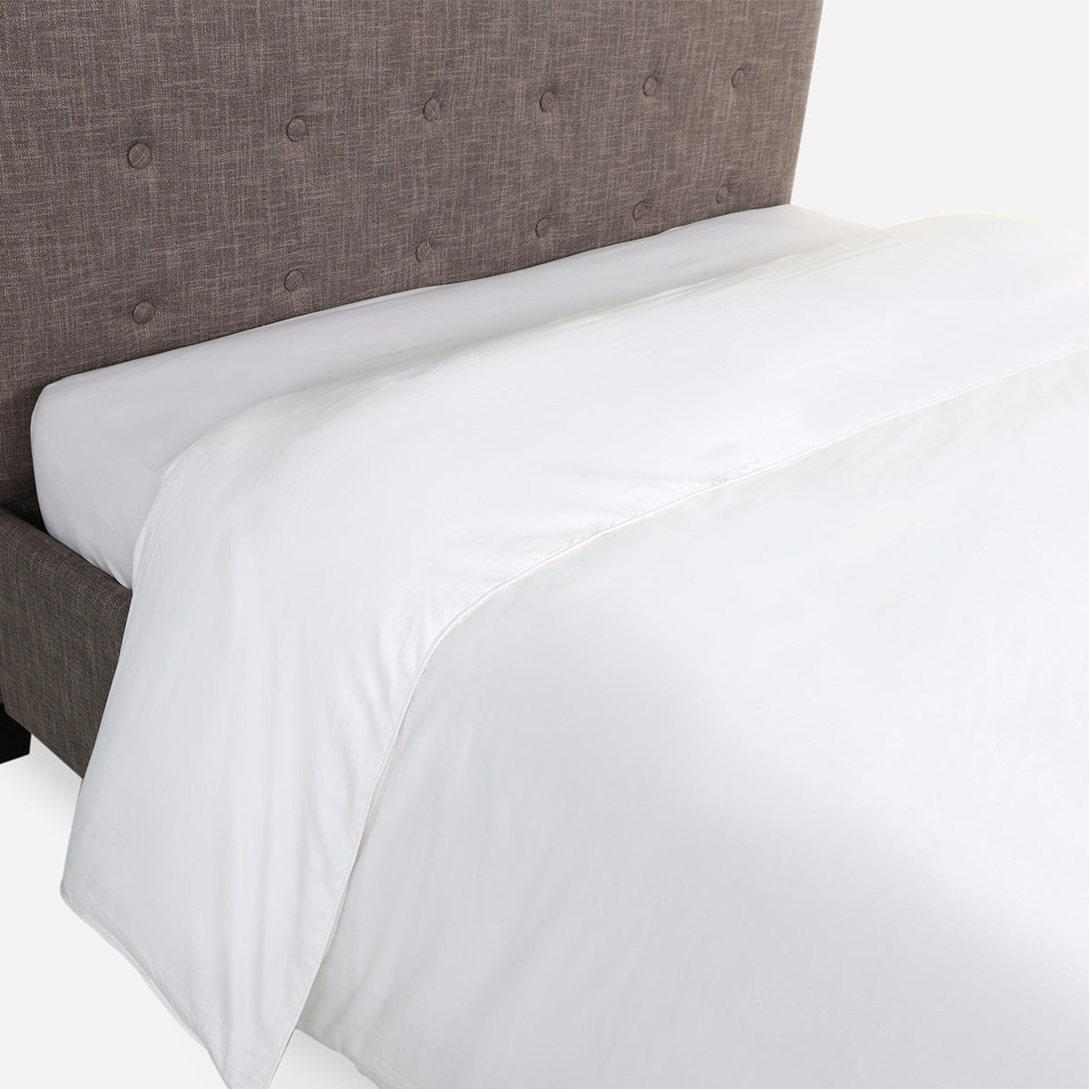 Ultima Linen Pearl Duvet Cover (White) - Queen