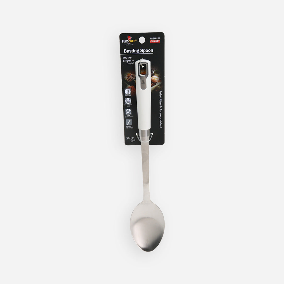 Eurochef Stainless Steel Basting Spoon - White