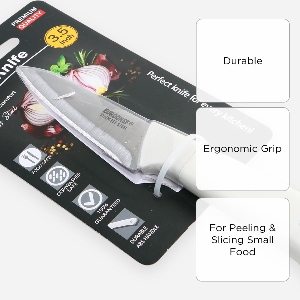 Eurochef Stainless Steel Paring Knife - White