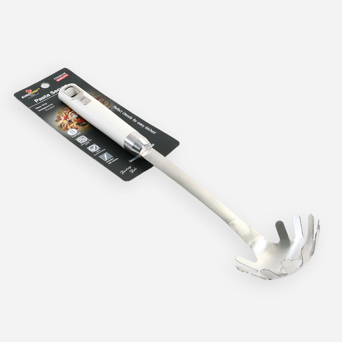 Eurochef Stainless Steel Pasta Server - White