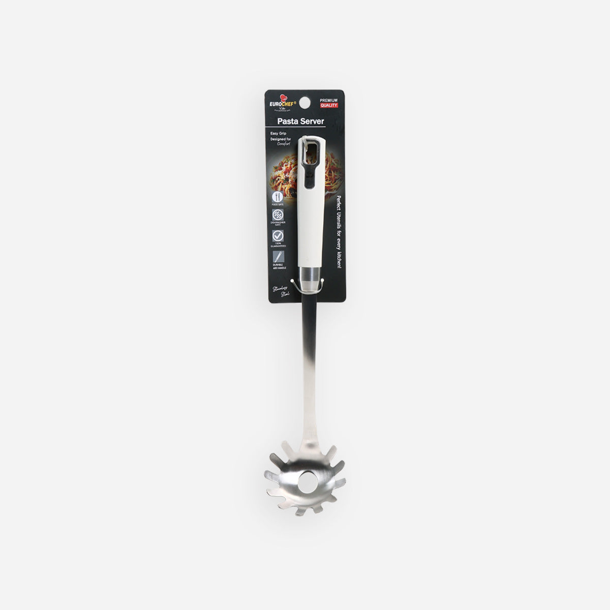 Eurochef Stainless Steel Pasta Server - White