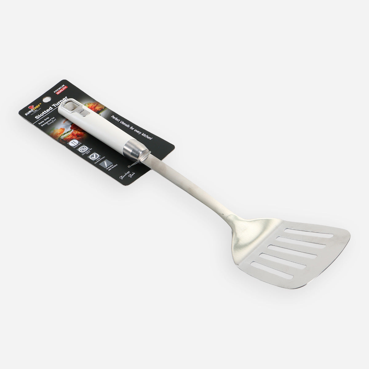 Eurochef Stainless Steel Slotted Turner - White
