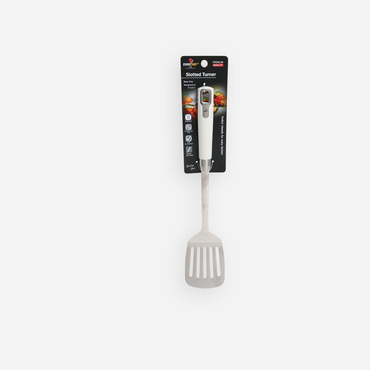 Eurochef Stainless Steel Slotted Turner - White