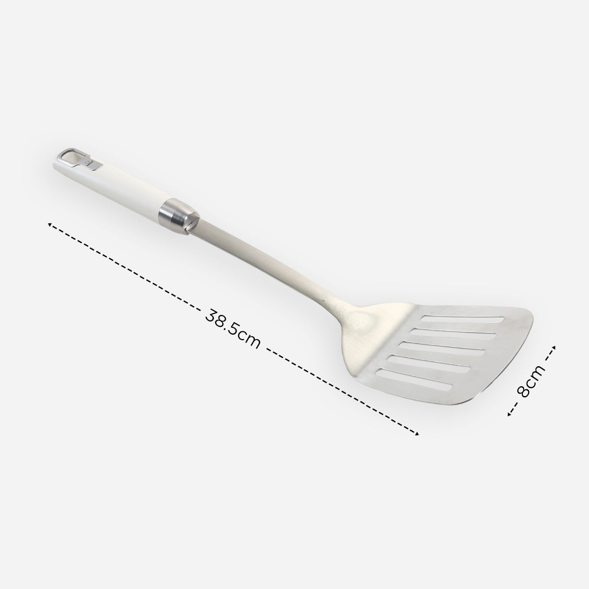 Eurochef Stainless Steel Slotted Turner - White