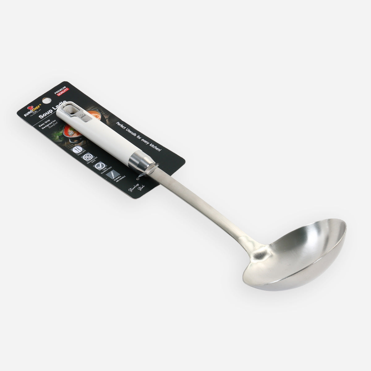 Eurochef Stainless Steel Soup Laddle - White