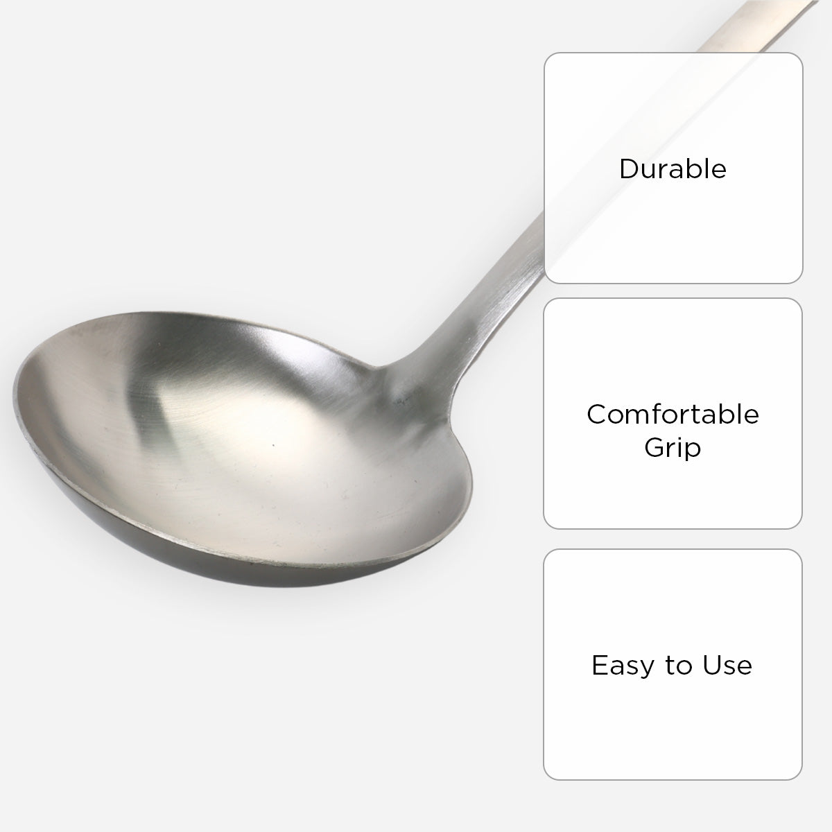 Eurochef Stainless Steel Soup Laddle - White