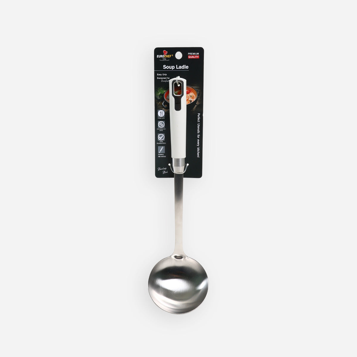 Eurochef Stainless Steel Soup Laddle - White