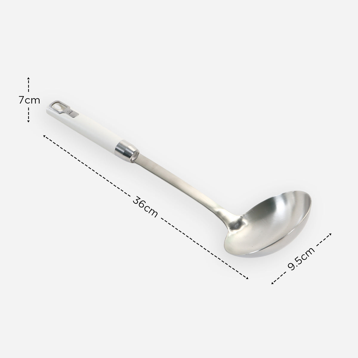 Eurochef Stainless Steel Soup Laddle - White