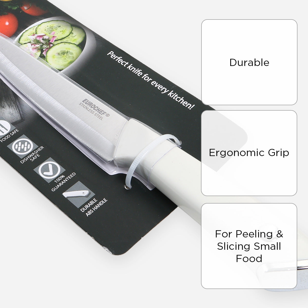 Eurochef Stainless Steel Utility Knife - White
