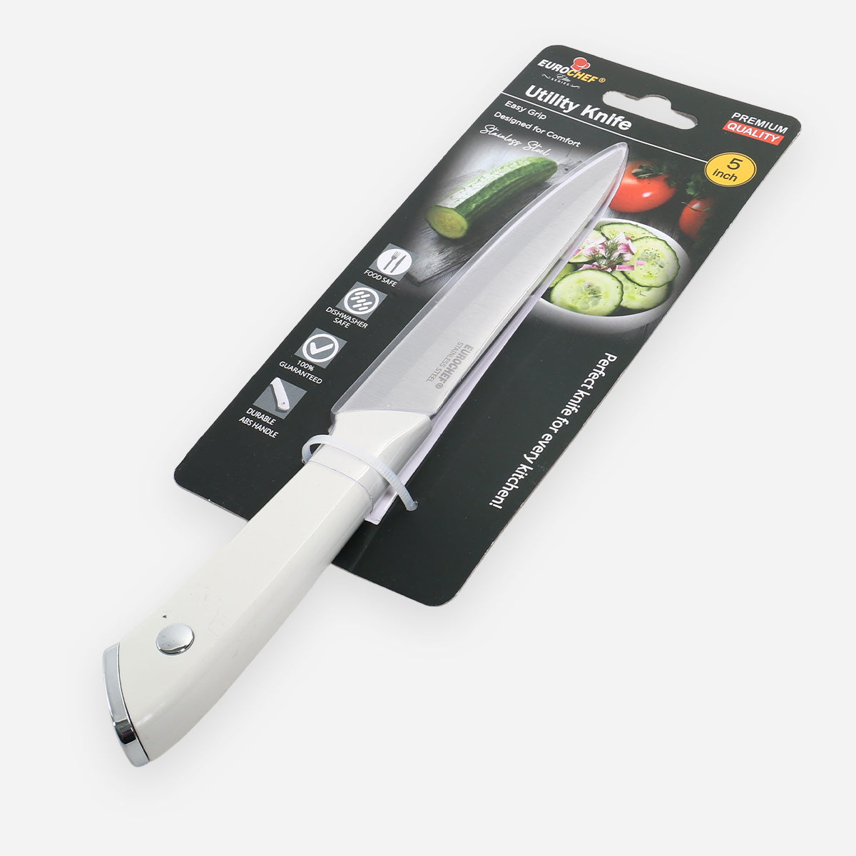 Eurochef Stainless Steel Utility Knife - White