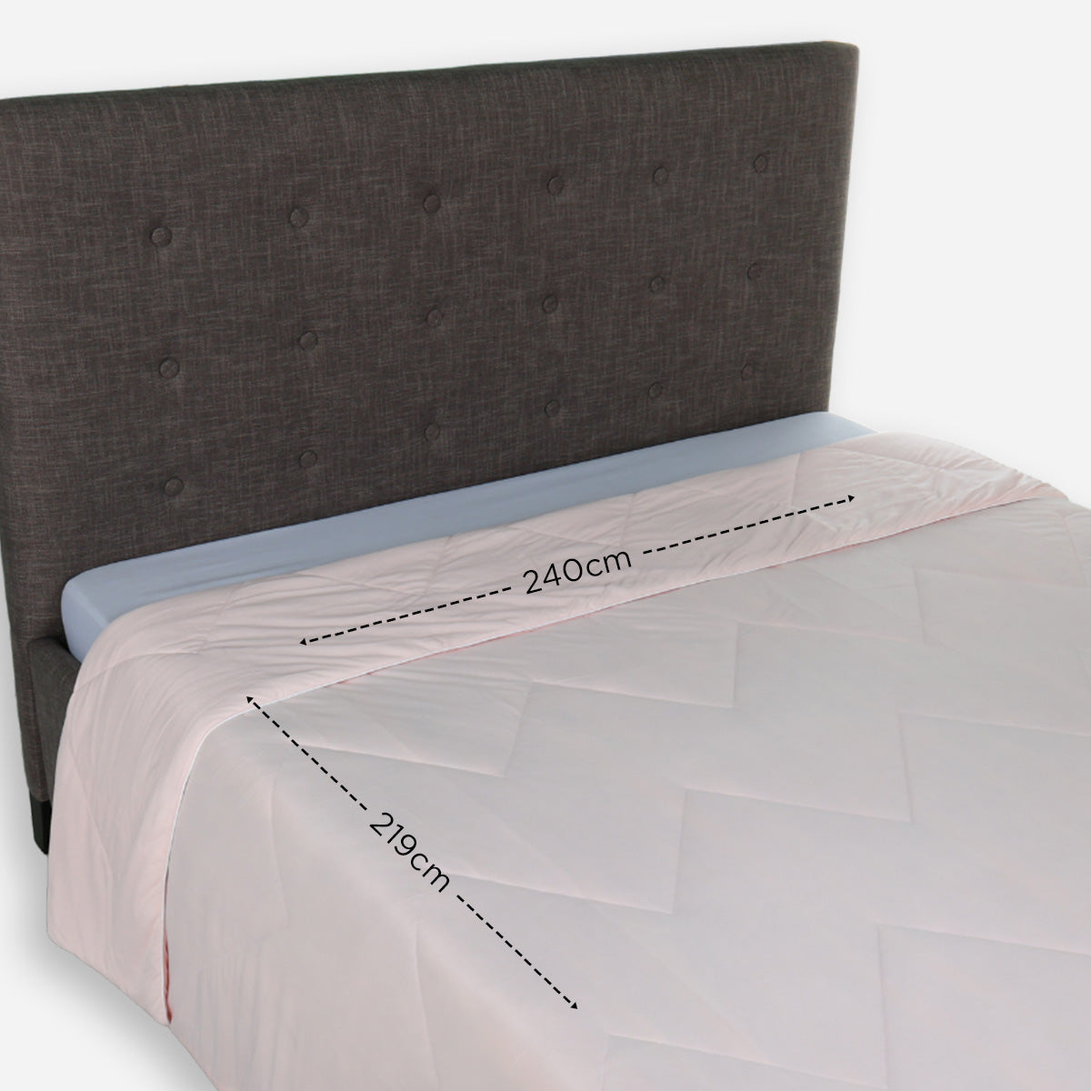 Family Home Cooling Quilt Blanket (Pink Pop Light Pink) - Full