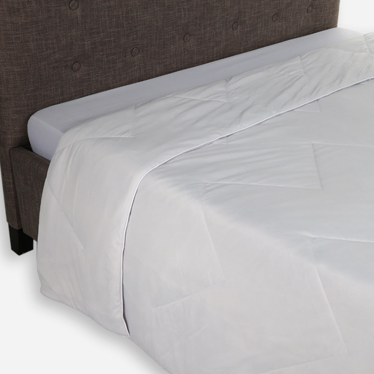 Family Home Cooling Quilt Blanket (Northern Droplet Light Gray) - Queen