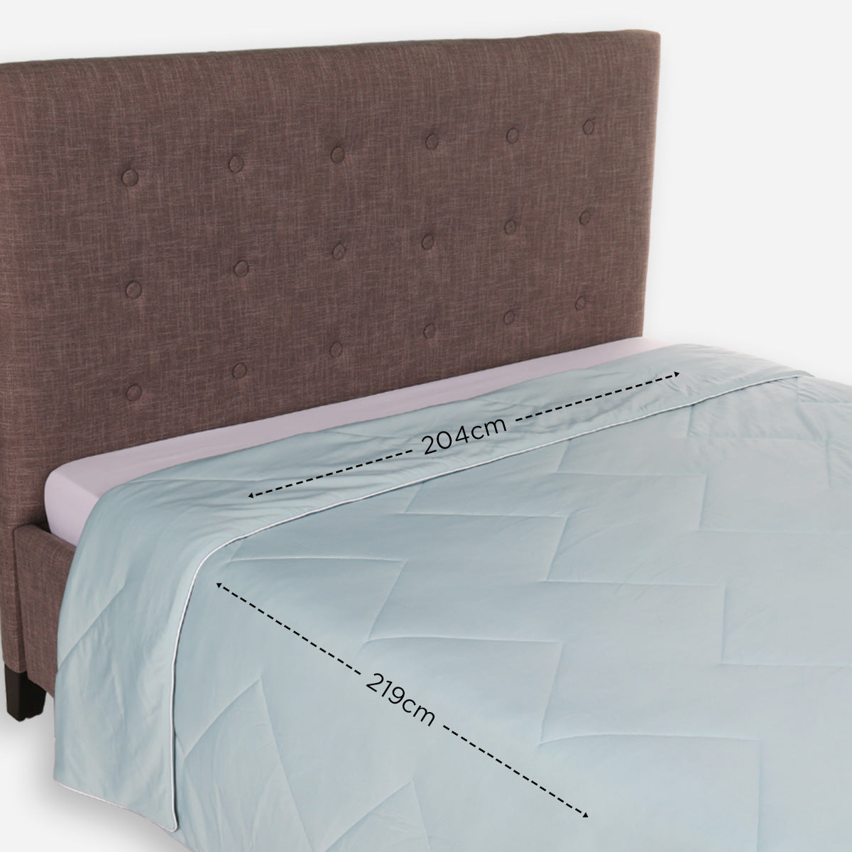 Family Home Cooling Quilt Blanket (Cerulean Light Blue) - Full
