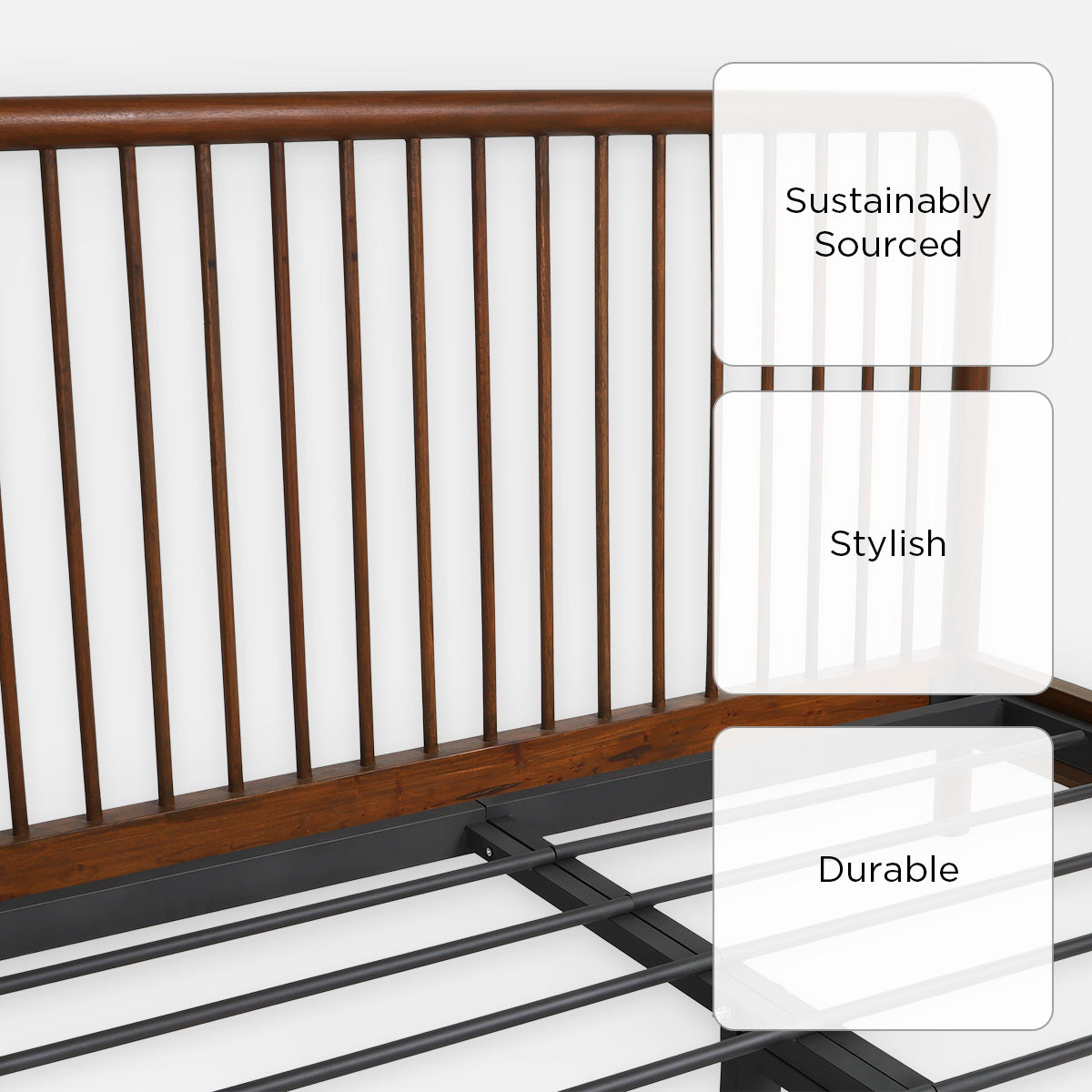 Fate Wooden Spindle Bed - 60x75in