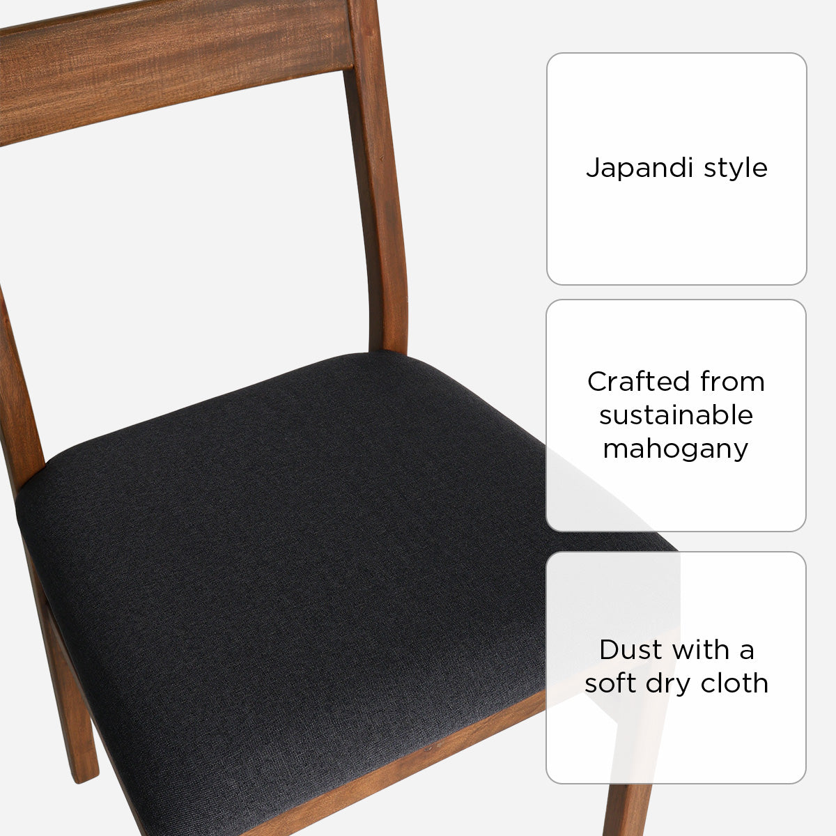 Fend Dining Chair - Walnut and Graphite