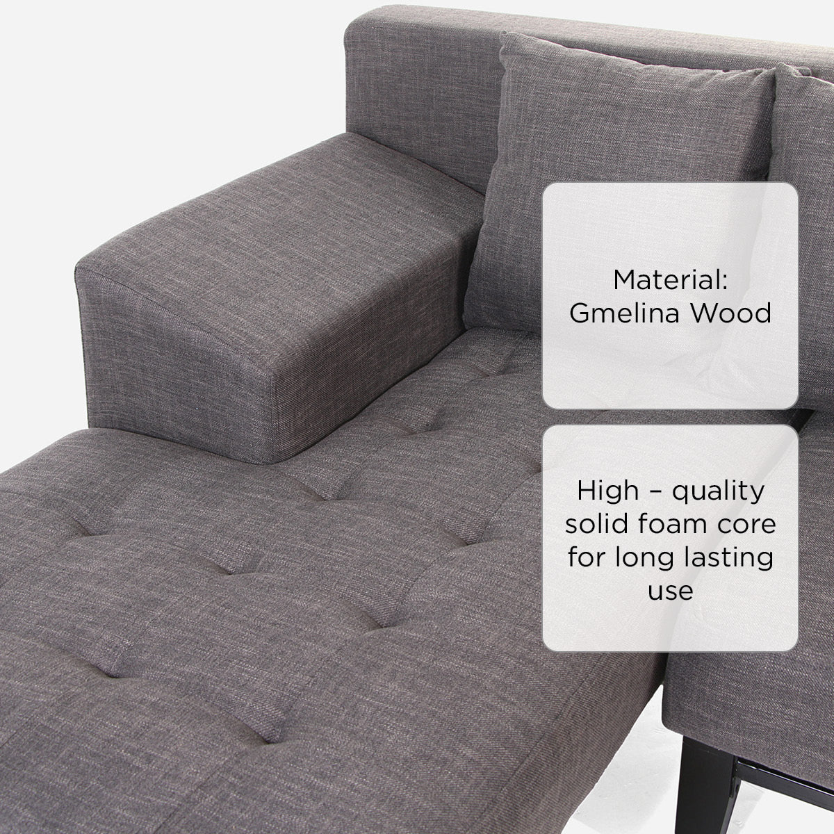 Fortress Sectional Sofa Set - 600DS-8Otter Gray