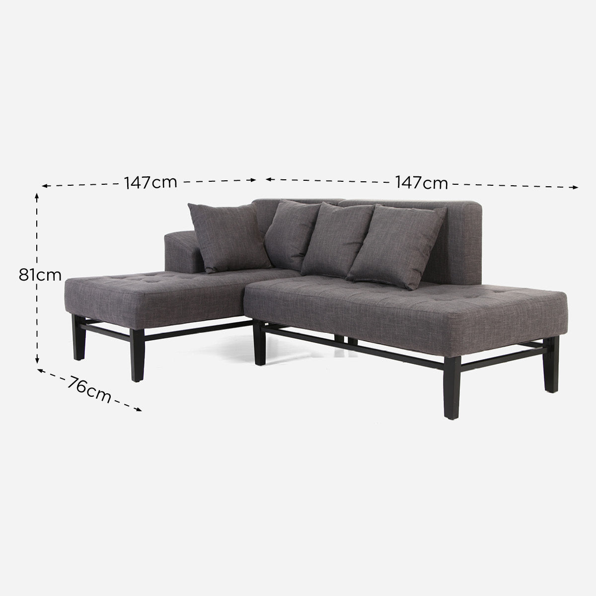 Fortress Sectional Sofa Set - 600DS-8Otter Gray