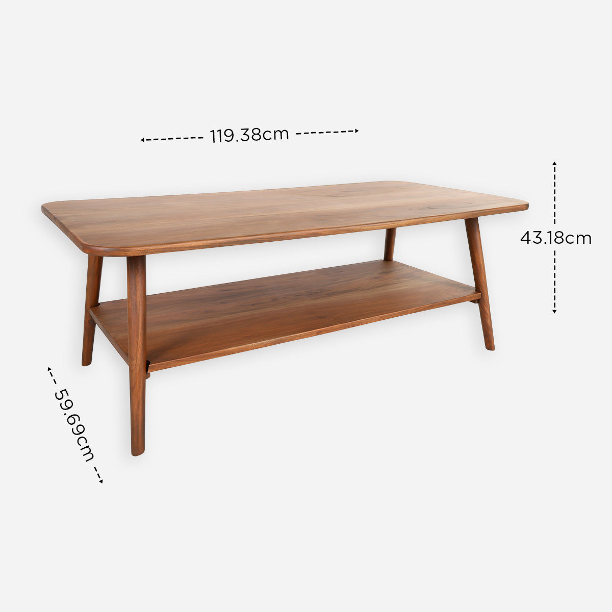 Factual Wood Center Table - Walnut