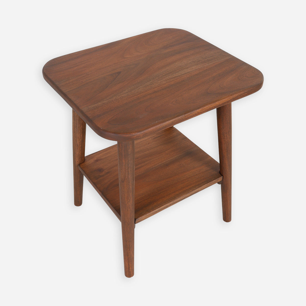 Factual Wooden Side Table - Walnut