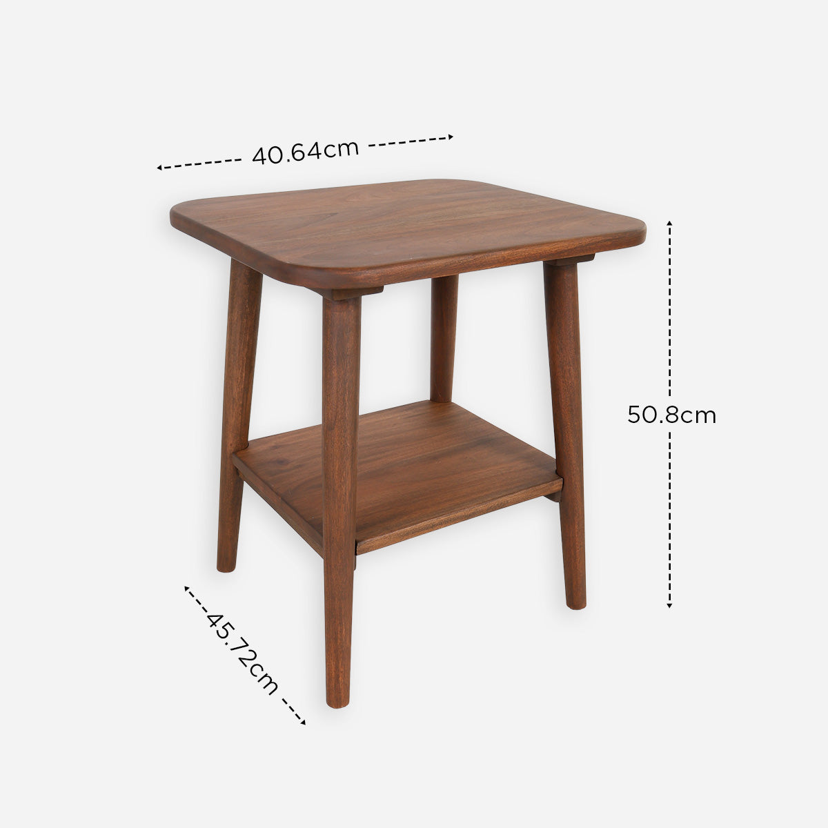 Factual Wooden Side Table - Walnut