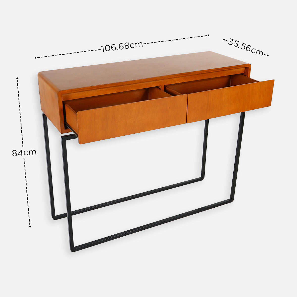 Focus Wooden Console Table - Walnut