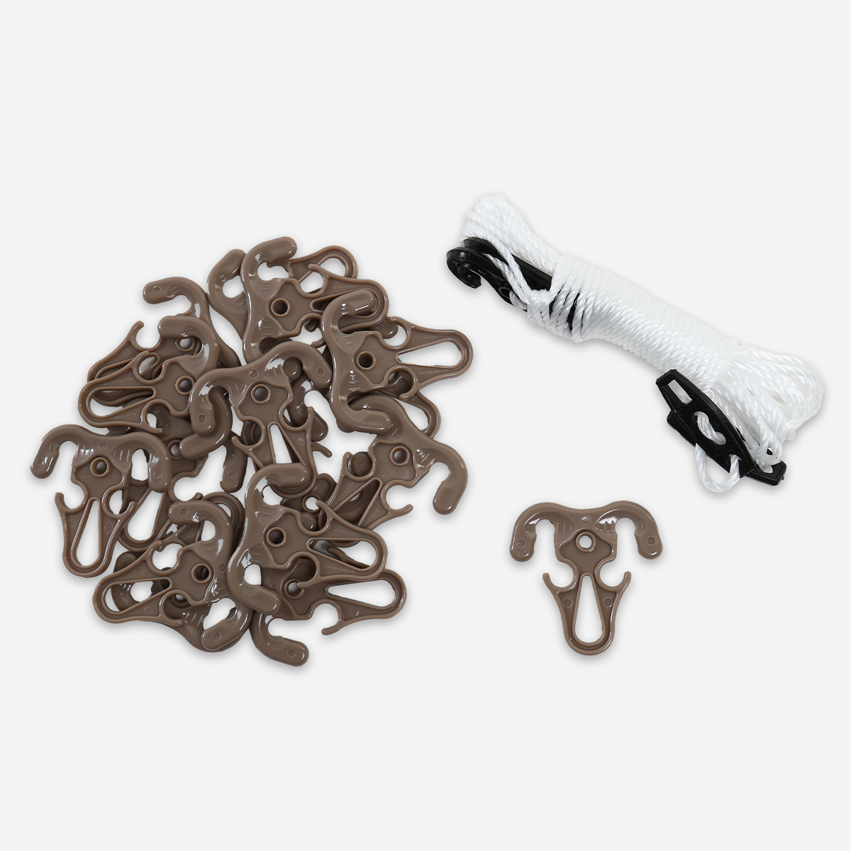 Hosh Windproof Clips and Rope Set - Brown