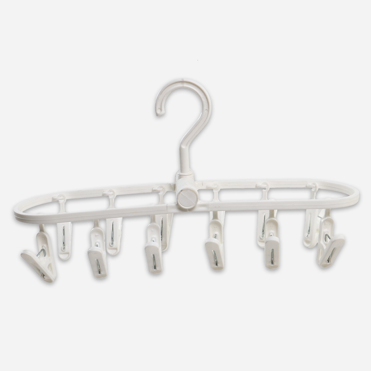 Hosh 12-Clip Foldable Hanger - White