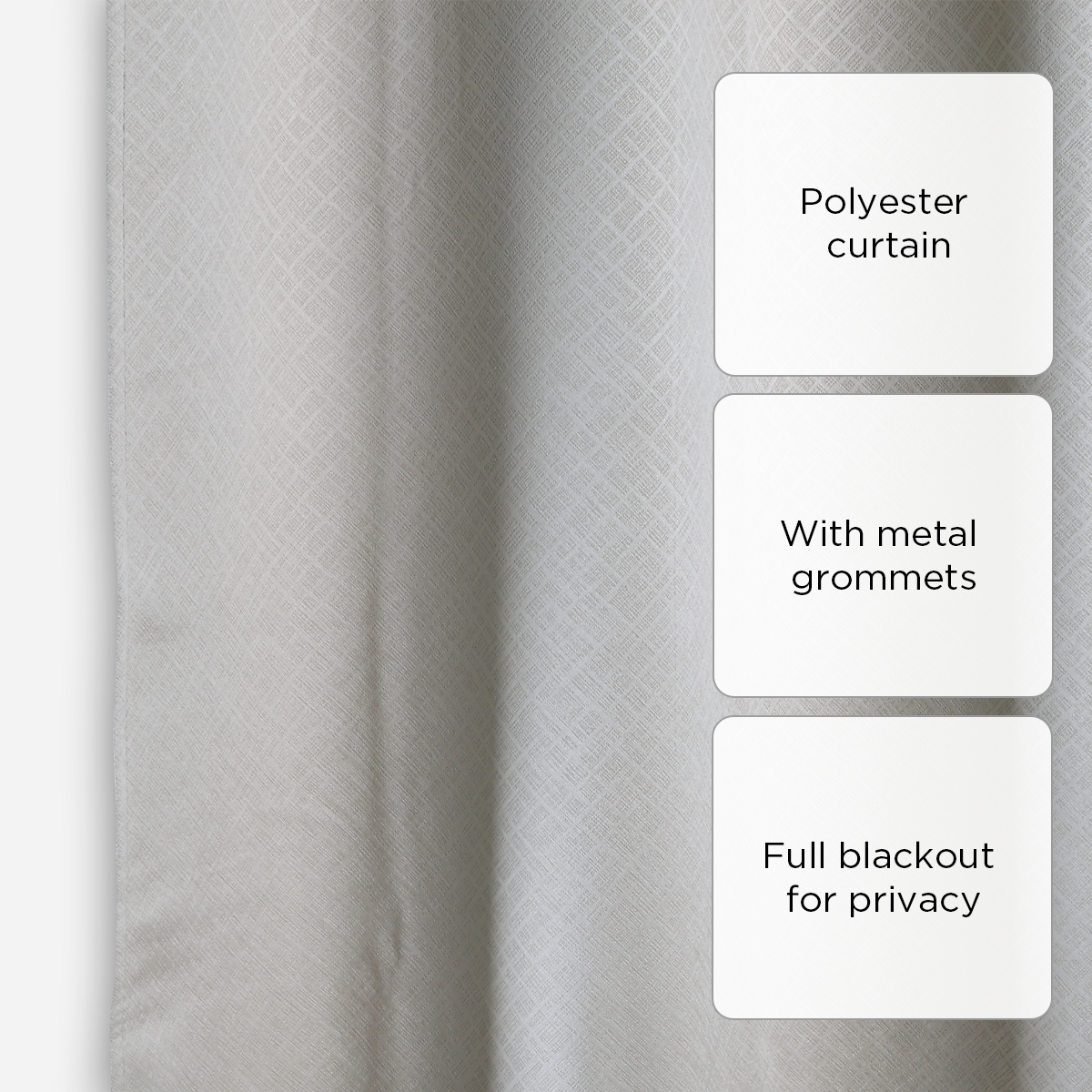 Hosh Bene Full Blackout Curtains (Beige) - 54x84in