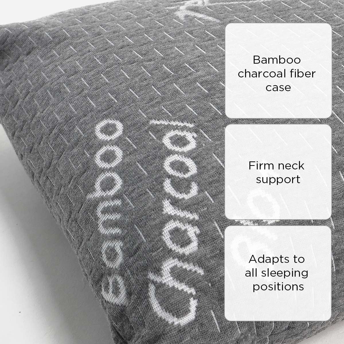 Hosh Charcoal Memory Foam Pillow - 60x40cm