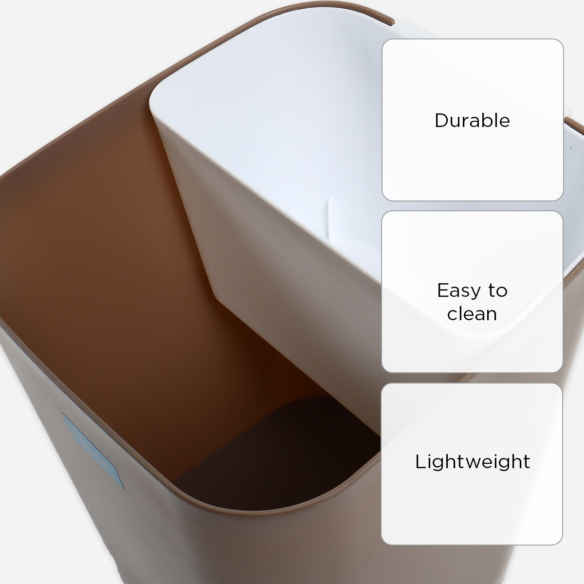Hosh Dual Bin (Brown) - 8L