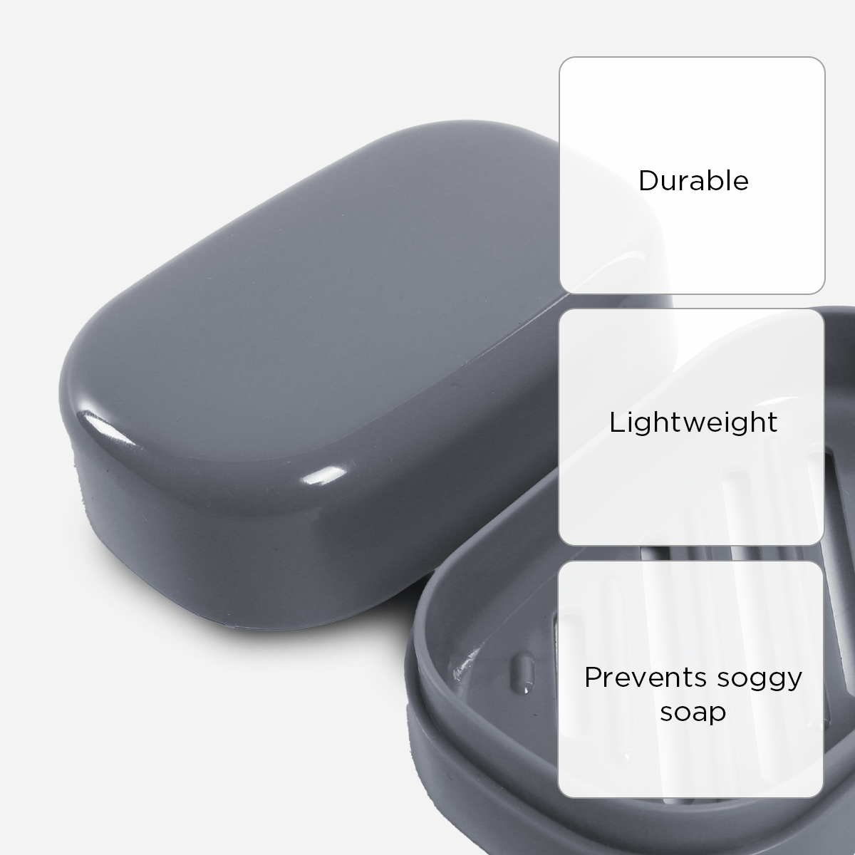 Hosh Soap Holder with Cover – Gray