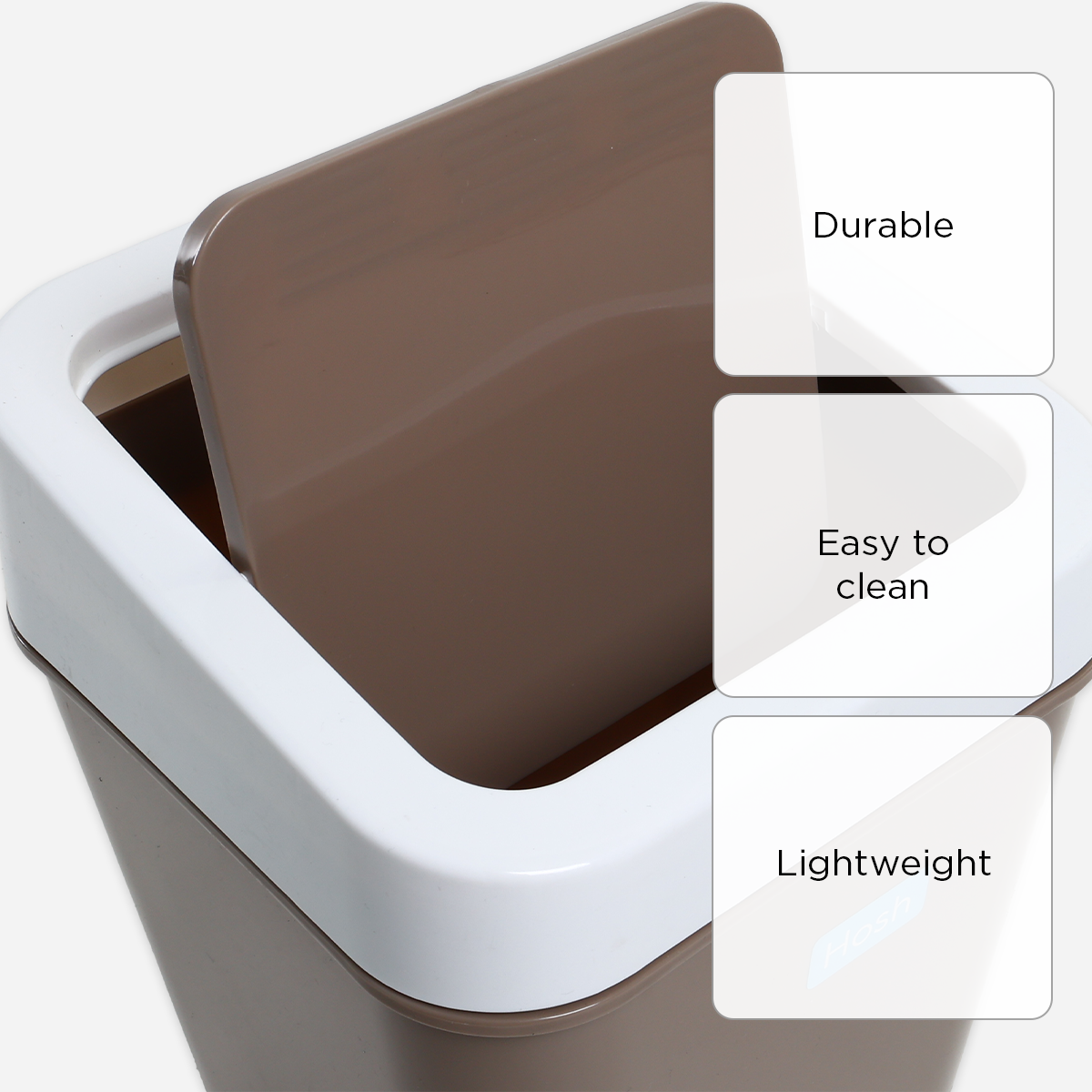Hosh Swing Bin (Brown) - 8L