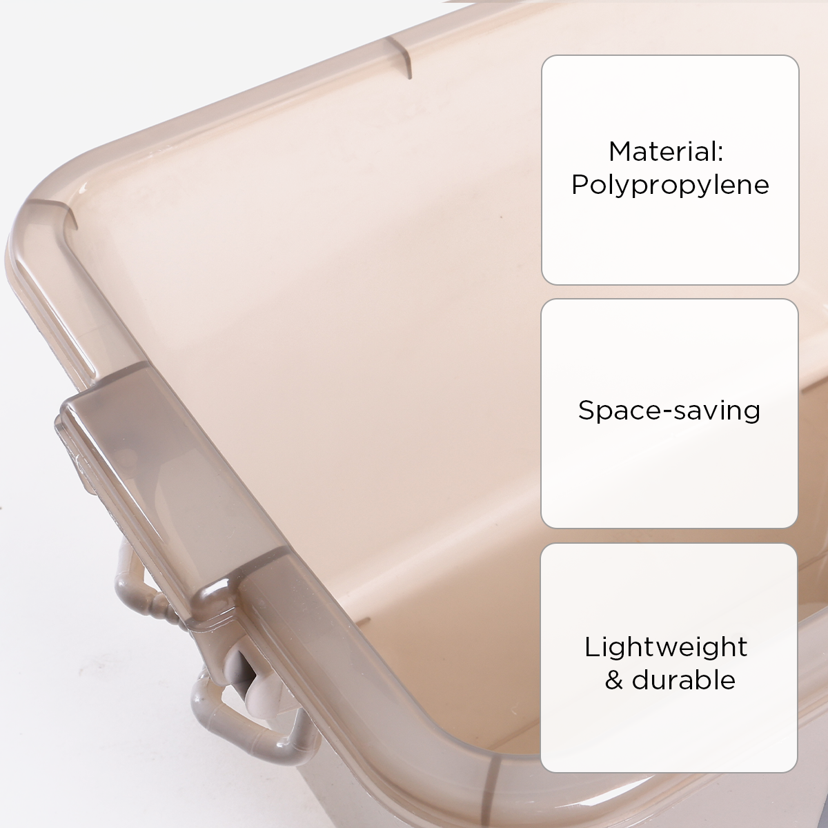 Megabox Carrie Mi Series MG638TB Storage Box (Transparent Brown) - 18L