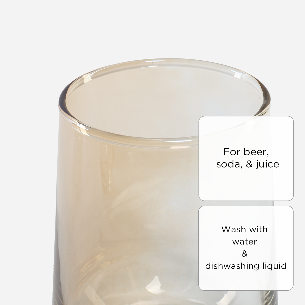 Hooga Set of 6 Stemless Set ES7018 (Gold/Grey) - 390ml