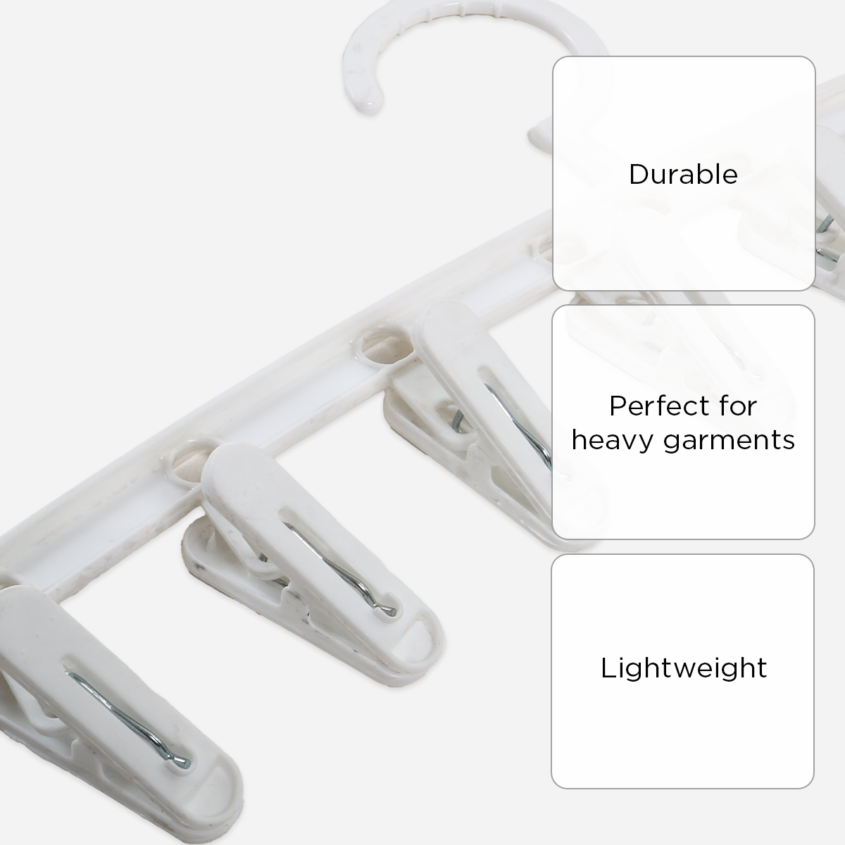 Hosh Set of 2 8-Clip Hangers - White