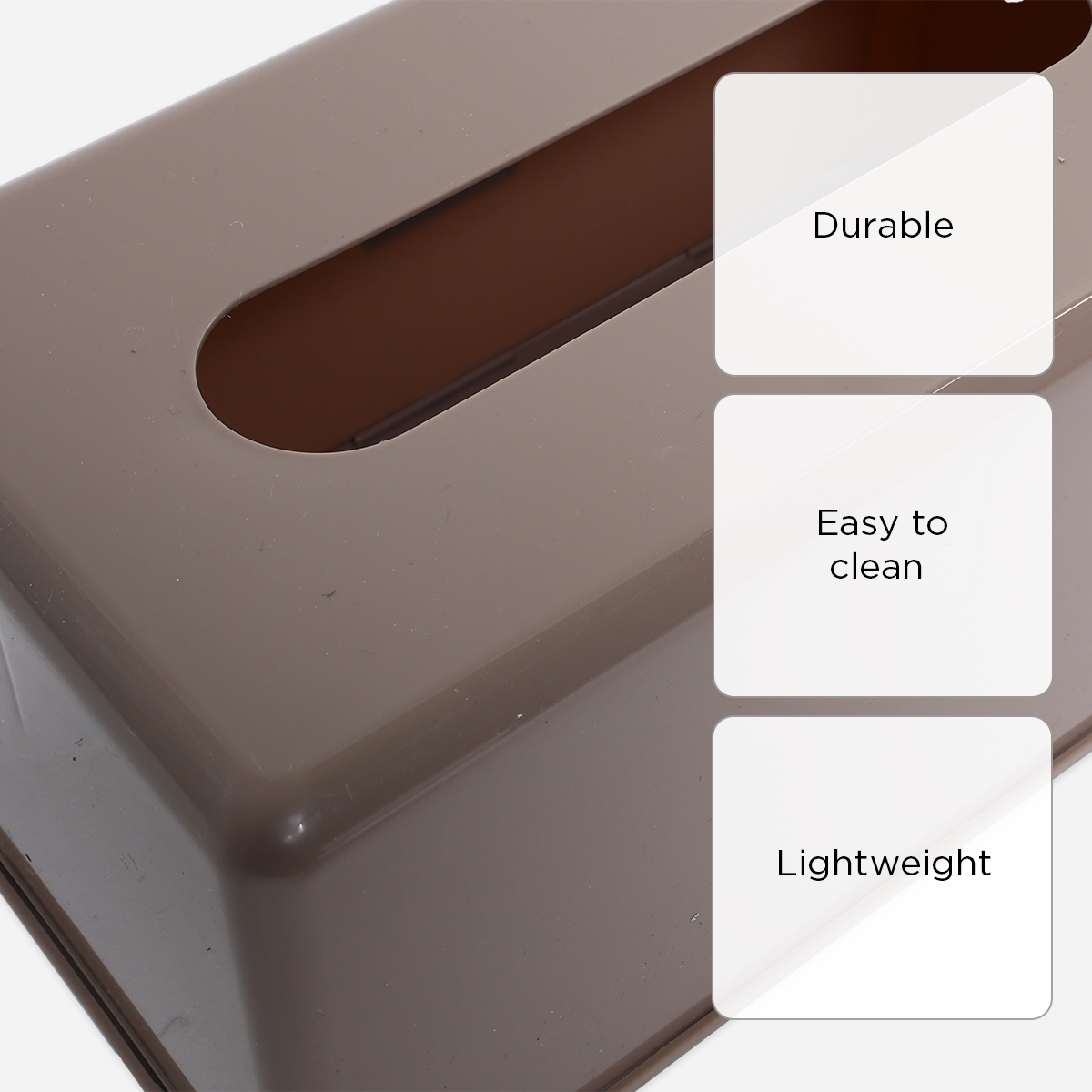 Hosh Rectangular Tissue Holder - Brown