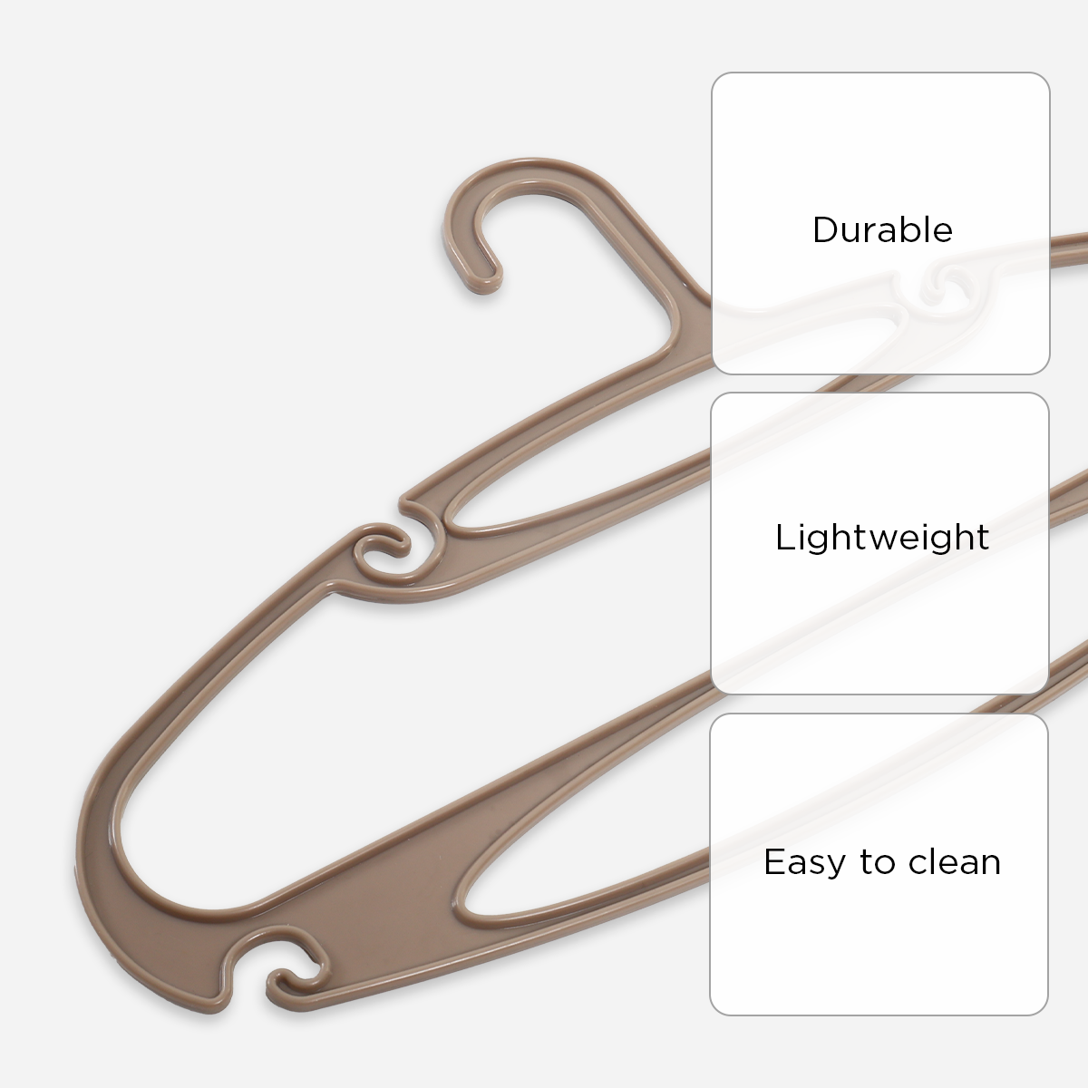 Hosh 6-Piece Slim Dynamic Hanger Set - Brown