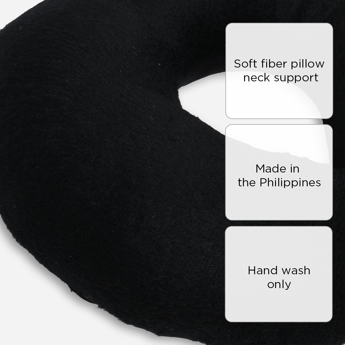 SM Home Fiber Neck Pillow - Black