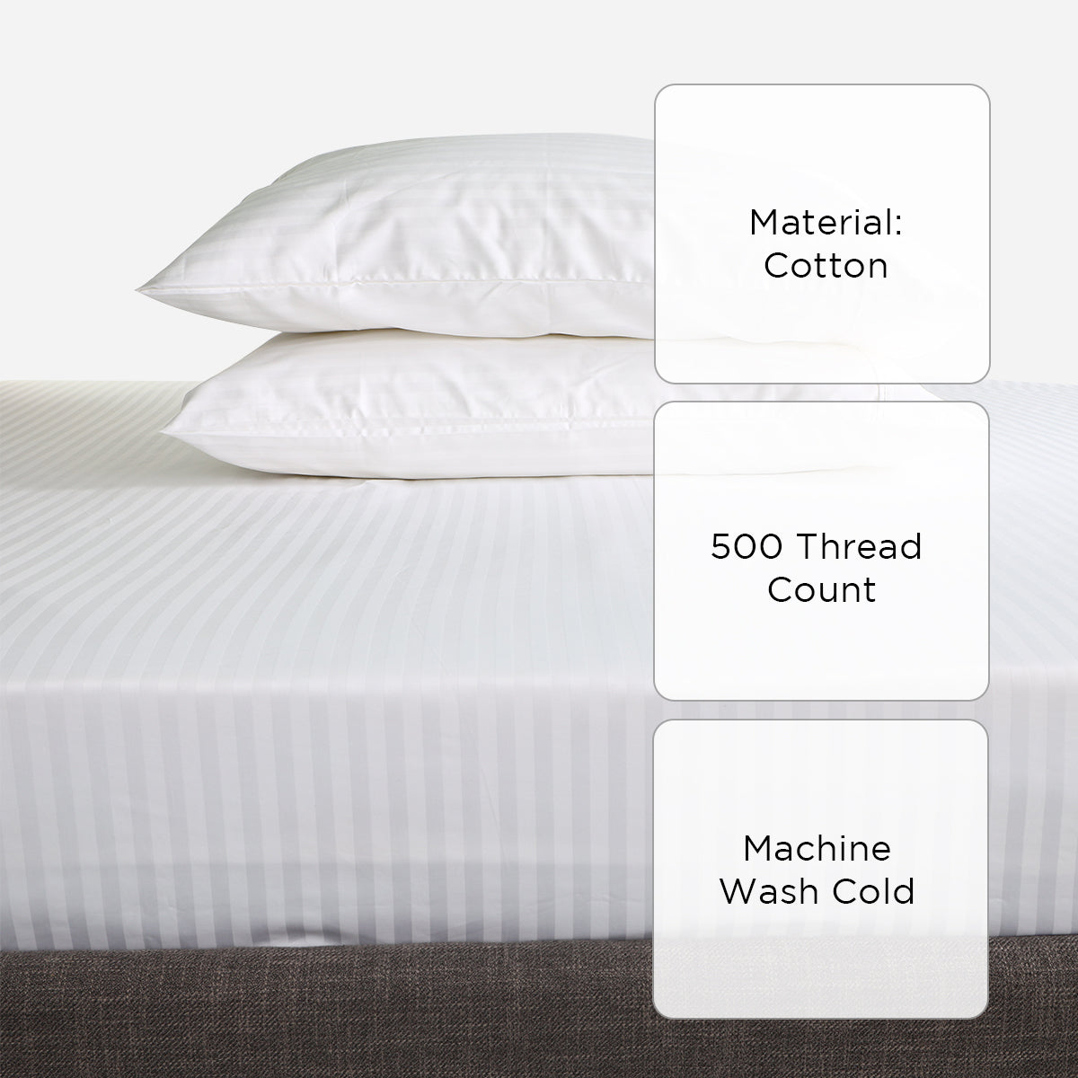 Family Home Hotel Living 3-Piece Bedsheet Set (White) - Twin