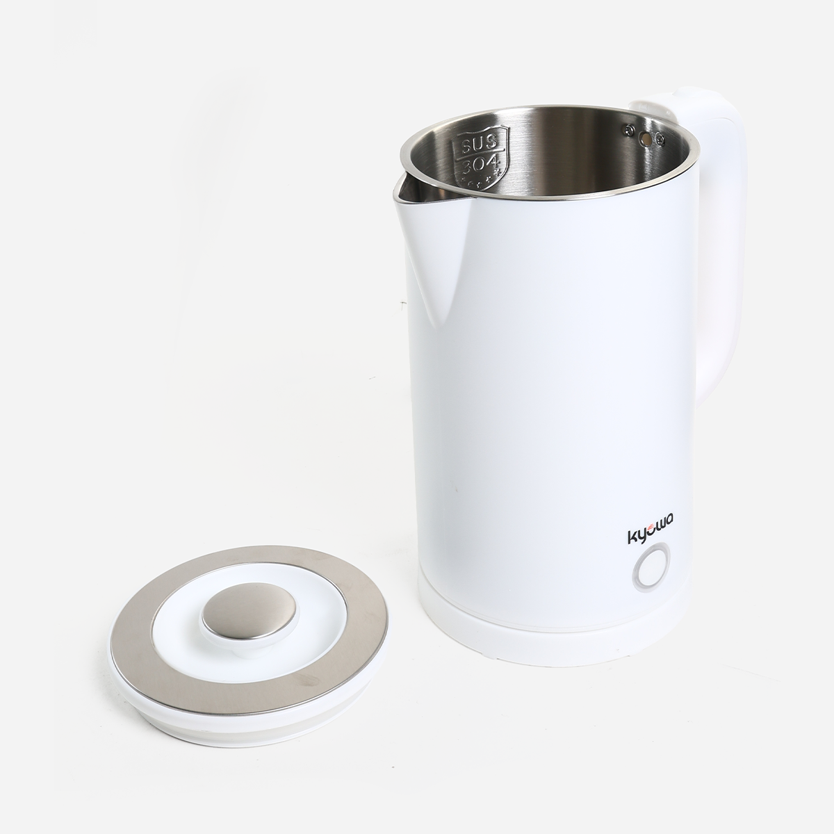 Kyowa Stainless Steel Electric Kettle (White) - 1.6L